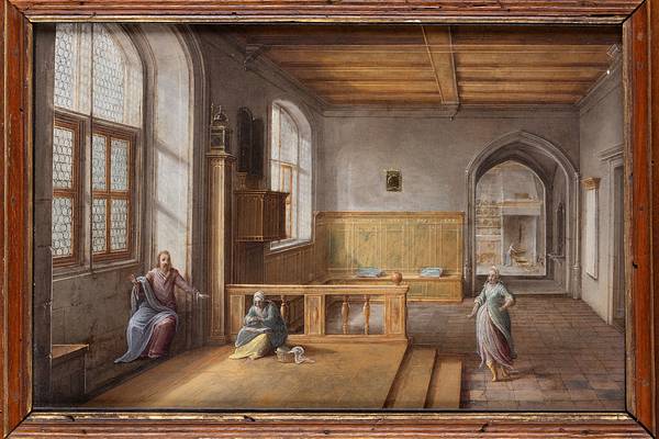 Hendrick van Steenwijck II, Christus im Haus von Martha und Maria, 1619